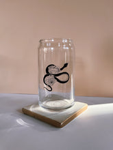 Load image into Gallery viewer, Peony &amp; Serpent 16oz Glass Cup
